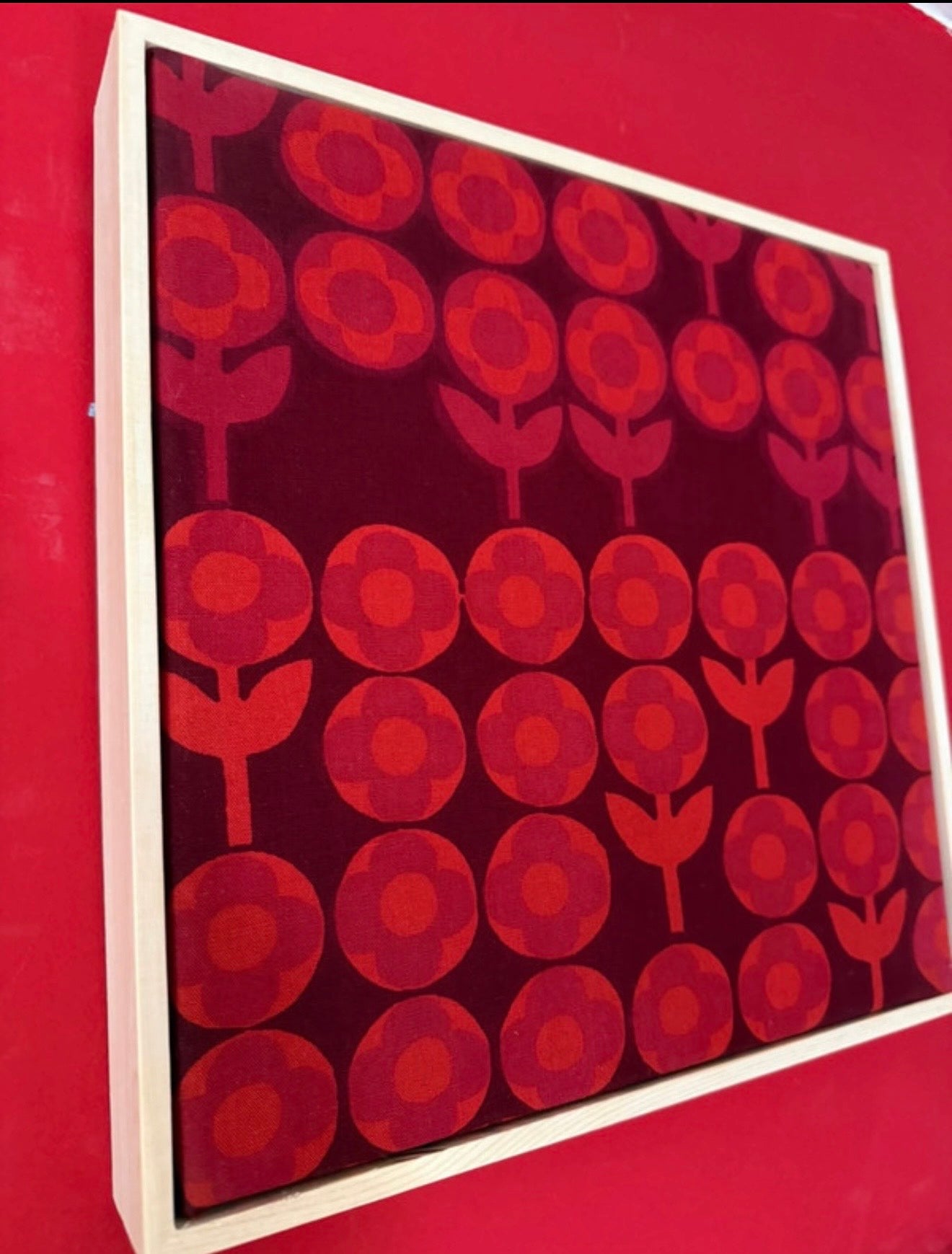 Peter Hall Mid Century Fabric Framed Square