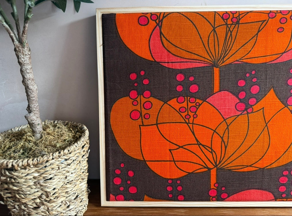 Barba Brown Framed Fabric