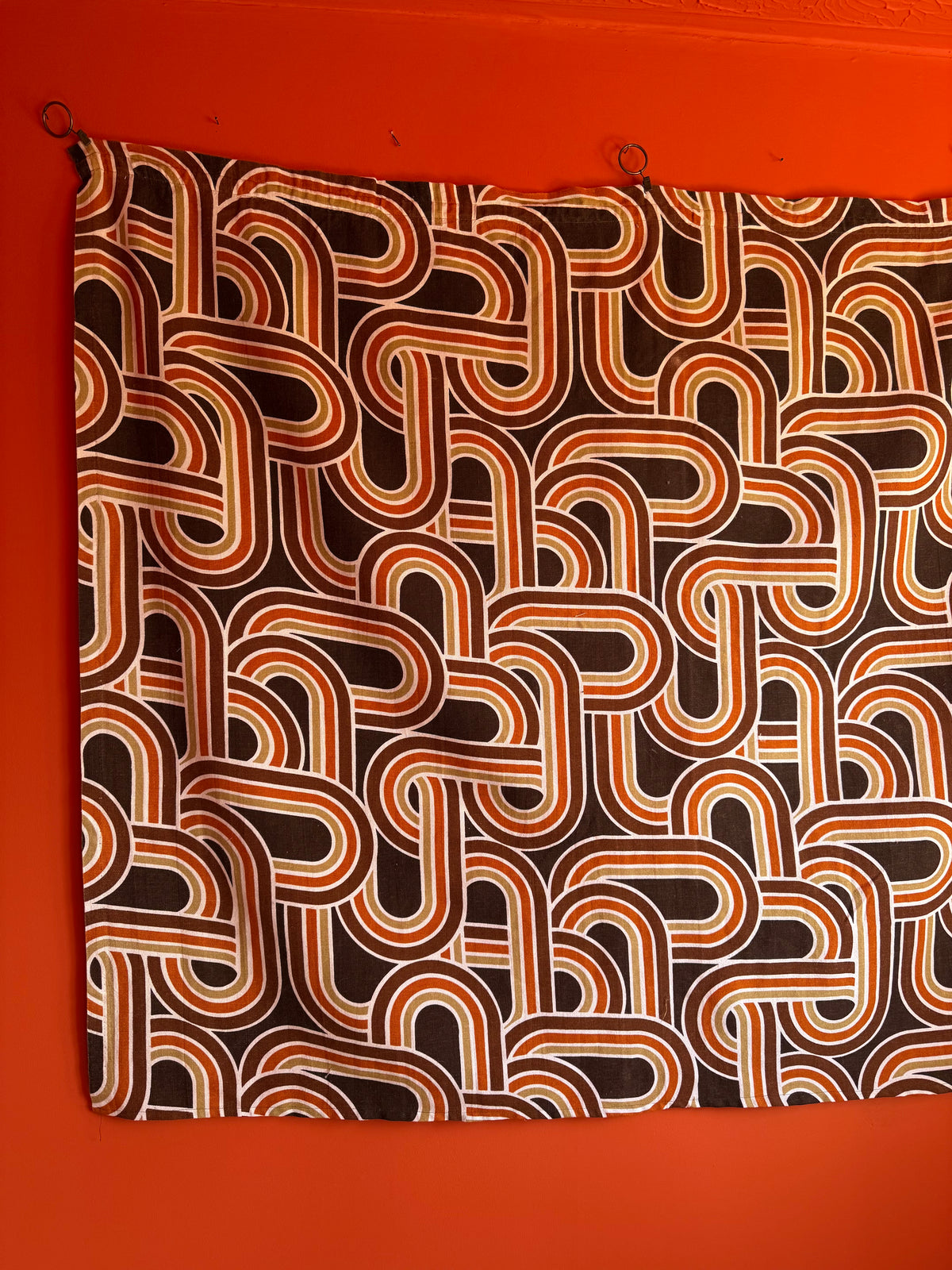 St Michael Wide Large Curtain Circa Seventies