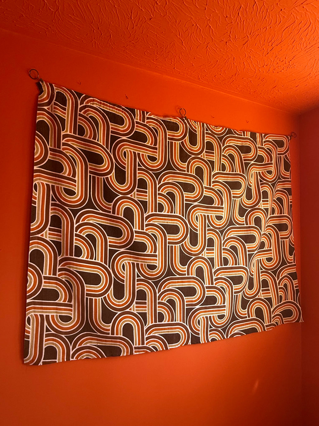 St Michael Wide Large Curtain Circa Seventies