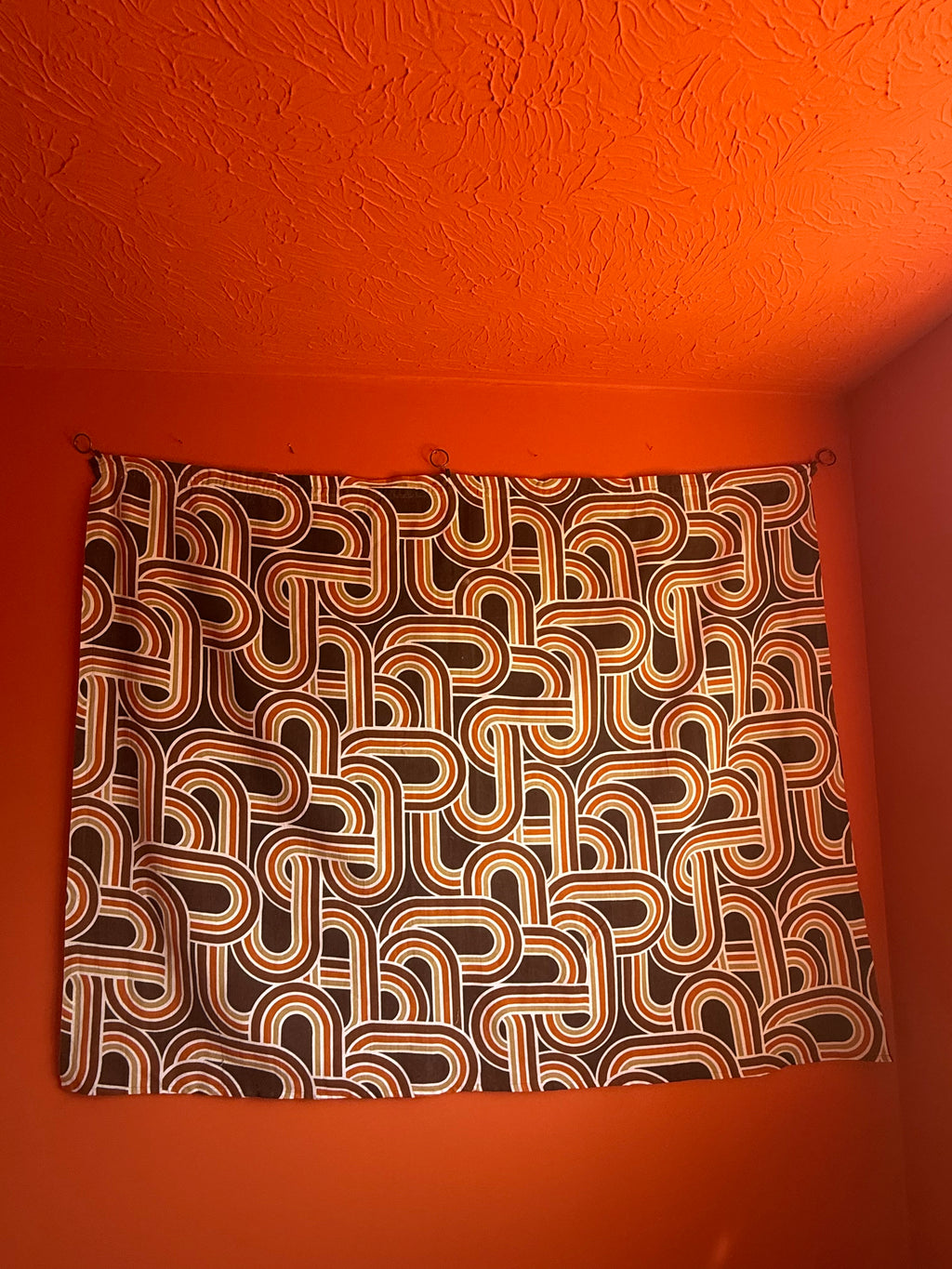 St Michael Wide Large Curtain Circa Seventies