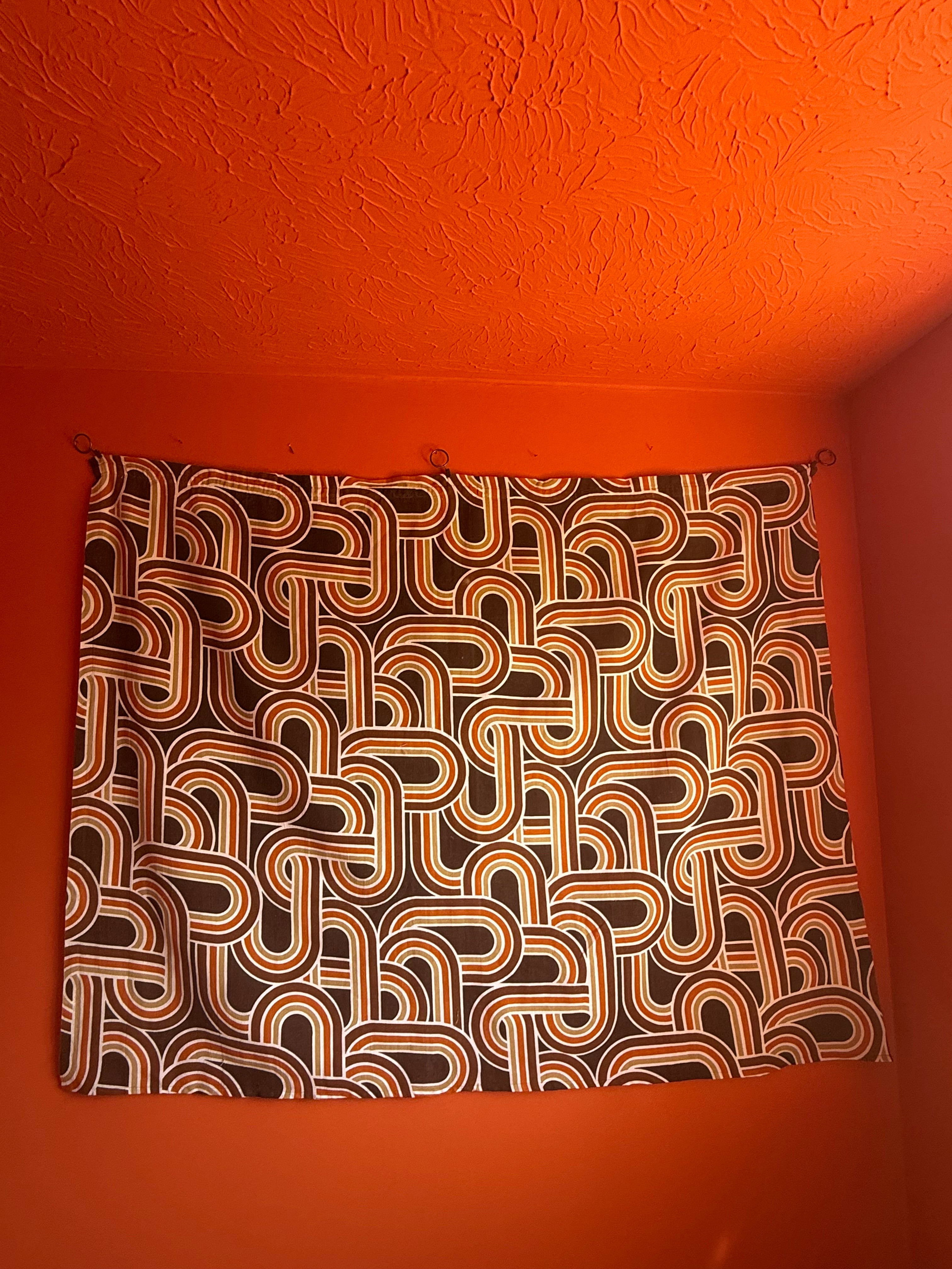 St Michael Wide Large Curtain Circa Seventies