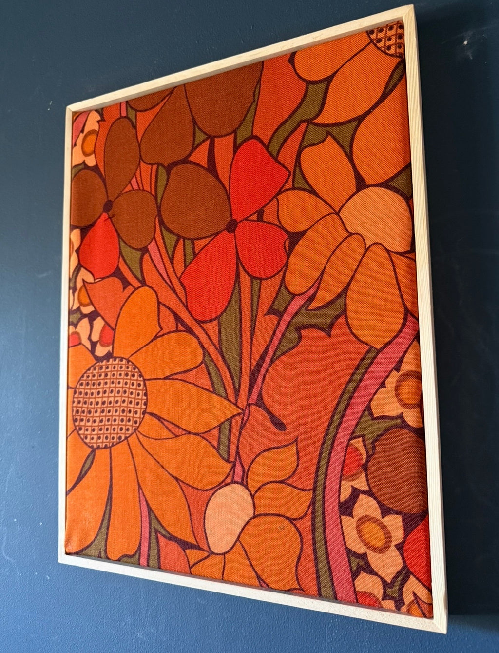 Mid Century Framed Fabric