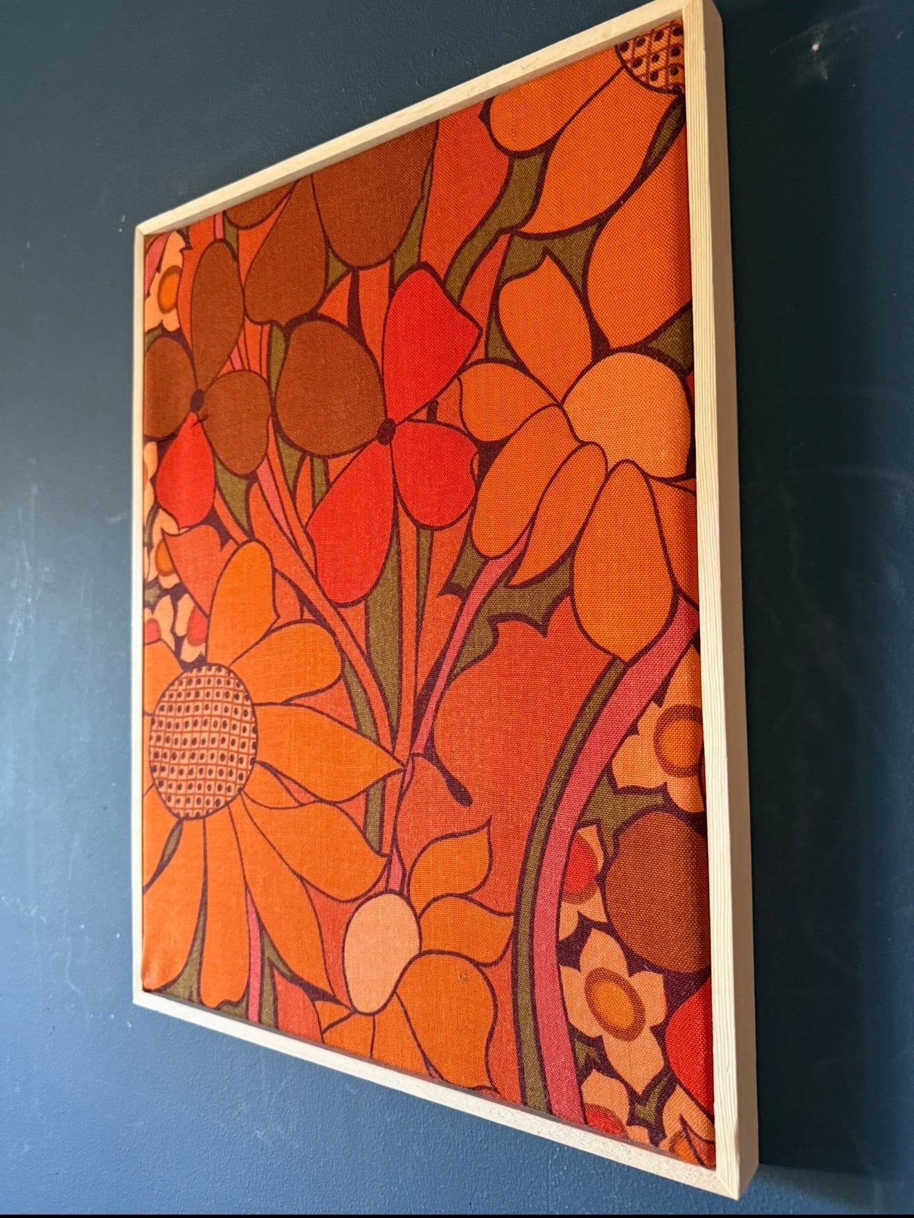 Mid Century Framed Fabric