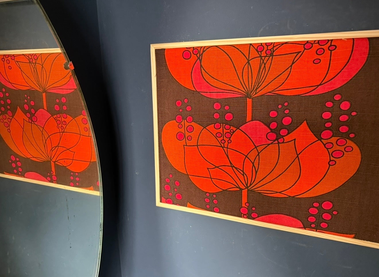 Barba Brown Framed Fabric