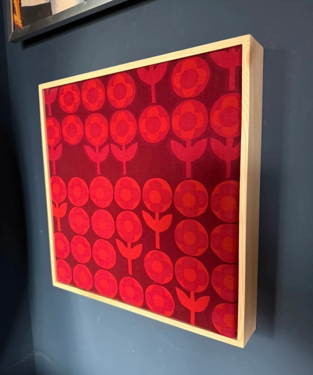 Peter Hall Mid Century Fabric Framed Square
