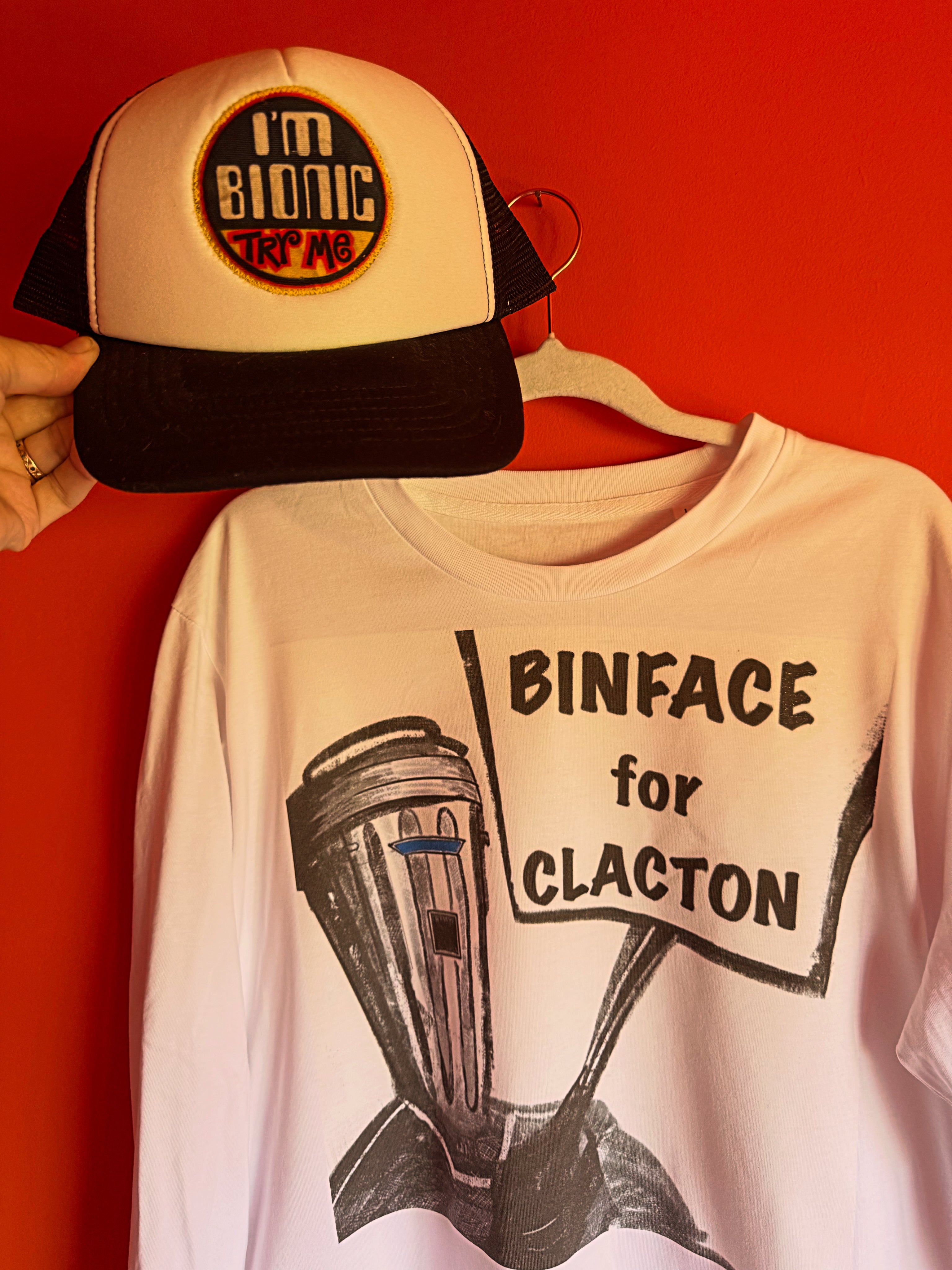BinFace for Clacton T-Shirt Long Sleeved Organic