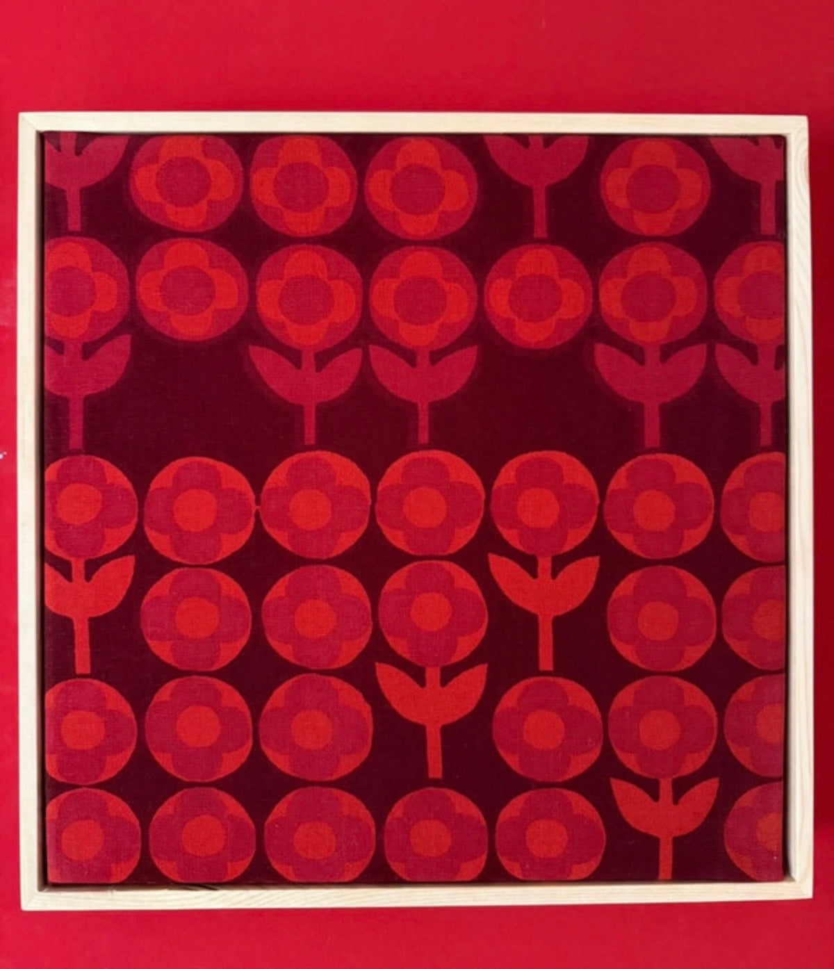 Peter Hall Mid Century Fabric Framed Square