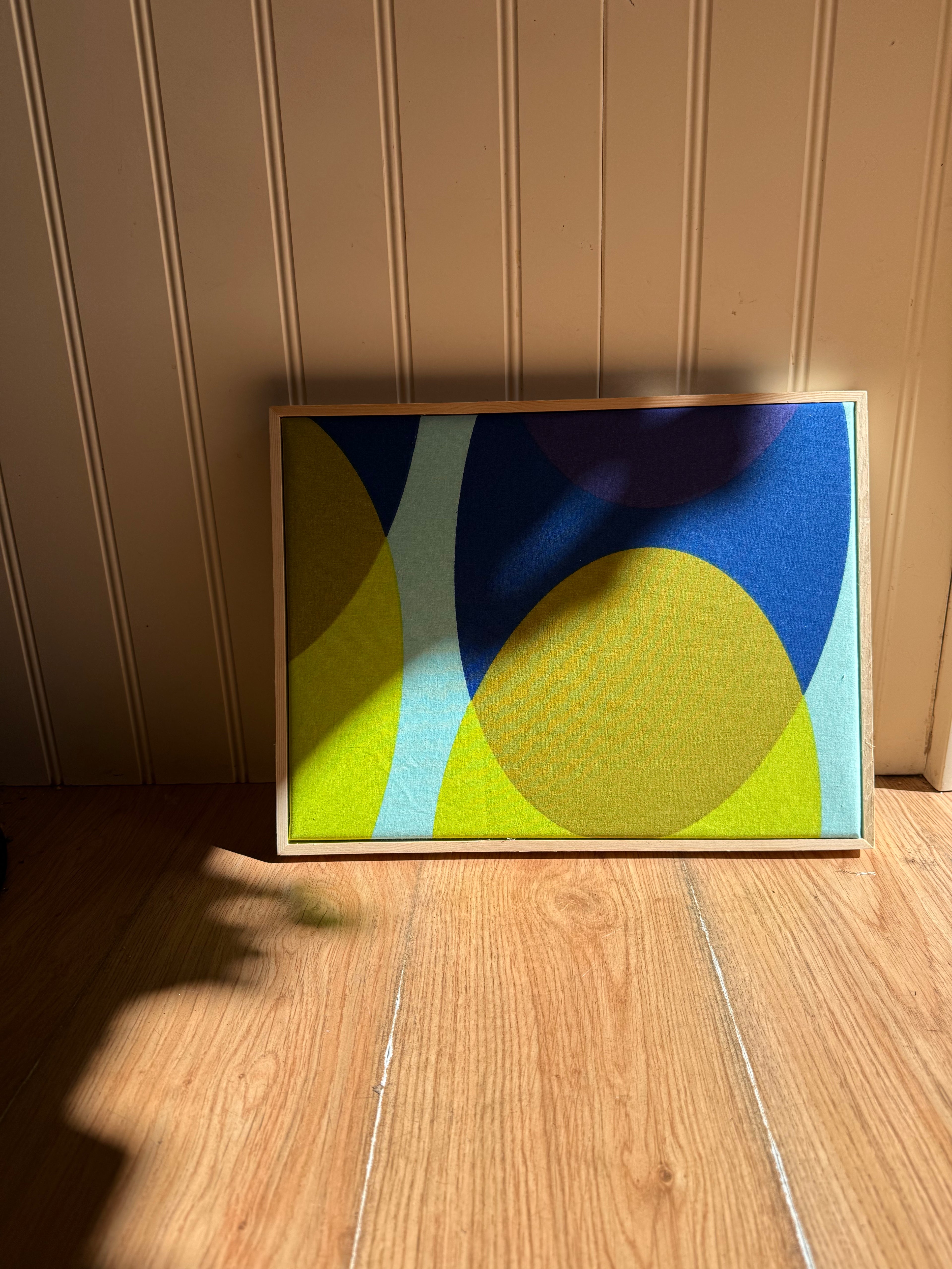 Bright and Bold Framed Mid Century Fabric