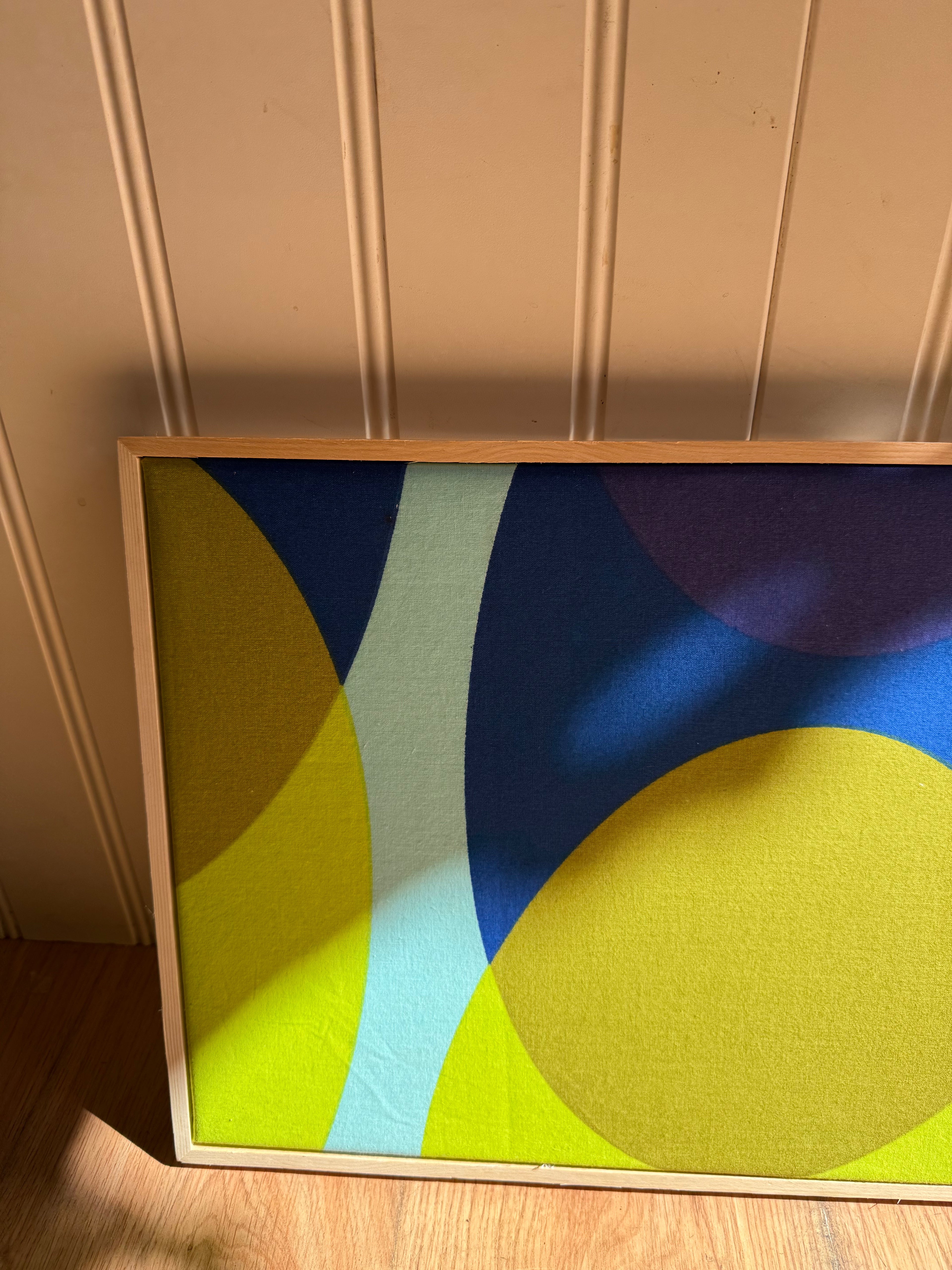 Bright and Bold Framed Mid Century Fabric