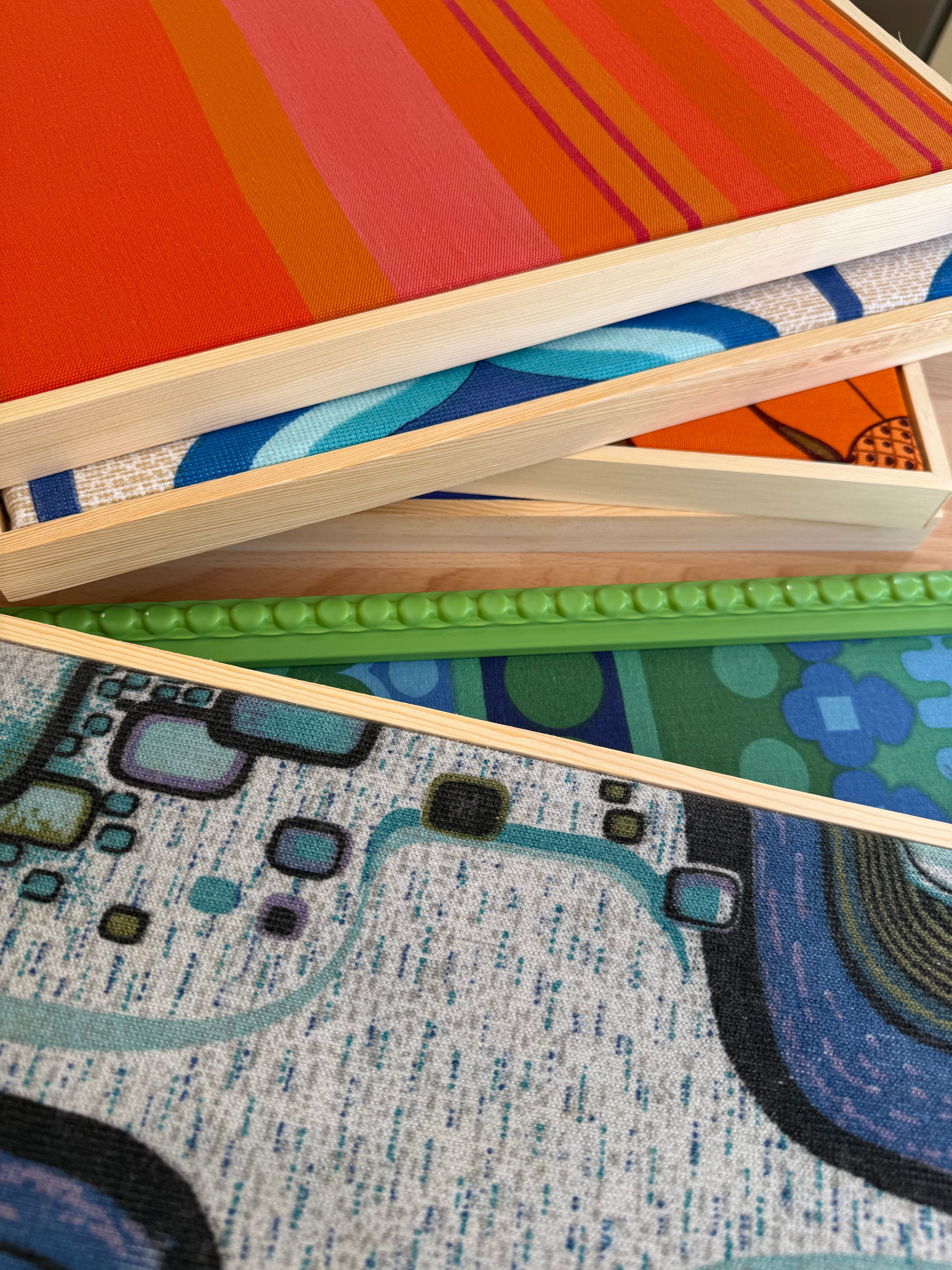 Bright and Bold Framed Mid Century Fabric