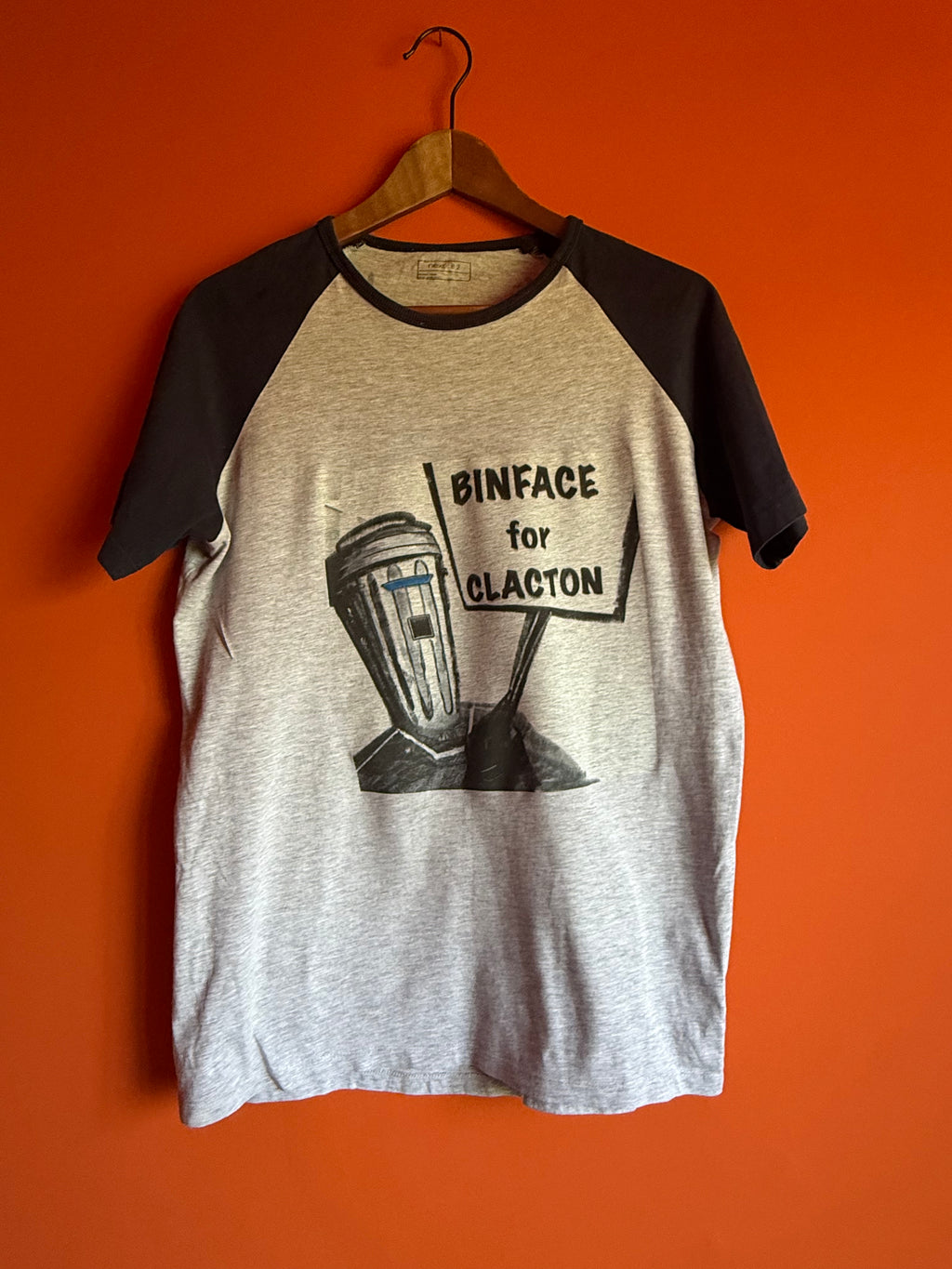 Baseball T-Shirt Grey/Navy Preloved