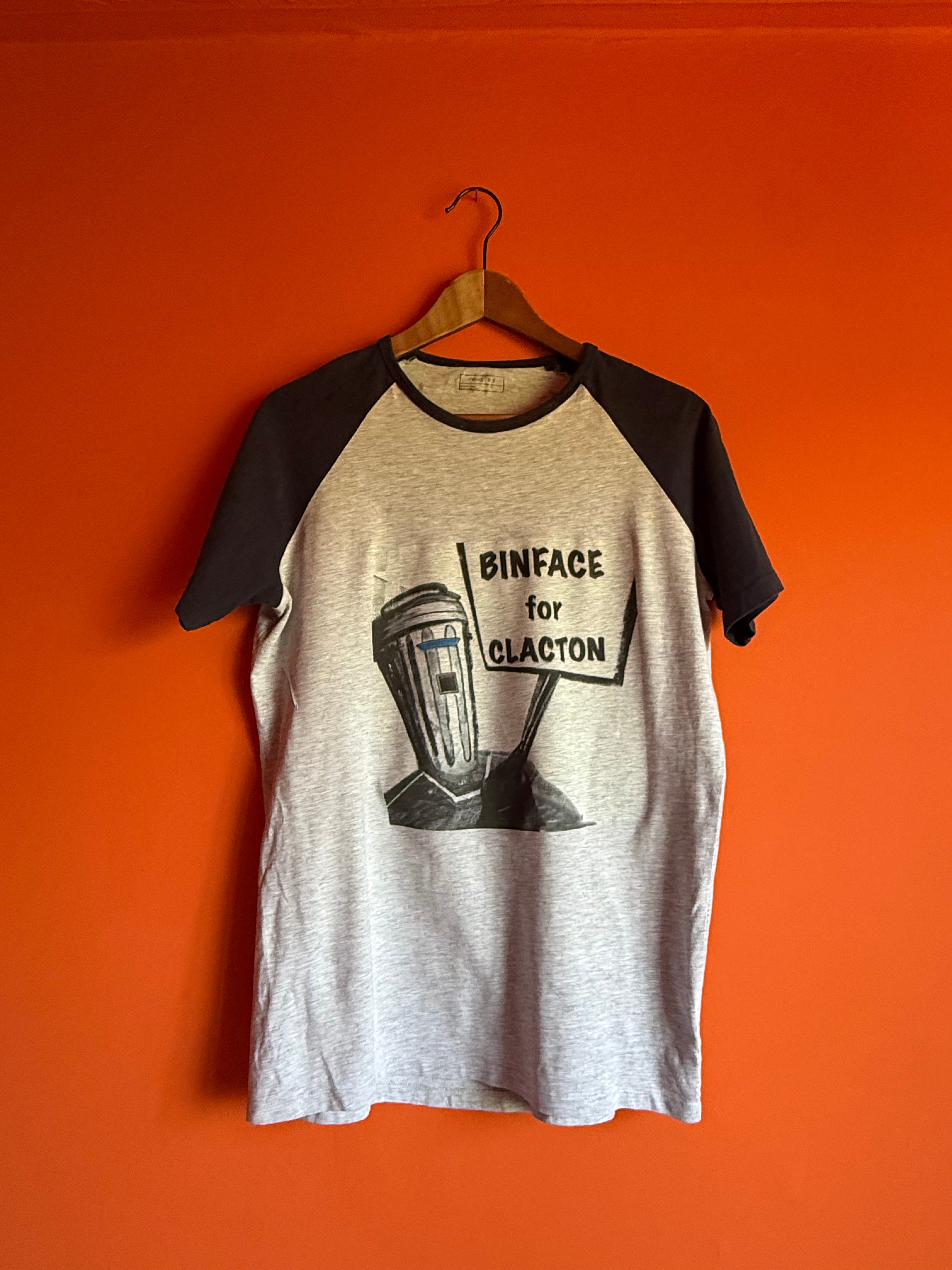 Baseball T-Shirt Grey/Navy Preloved