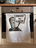 Binface for Clacton Organic Tea Towel