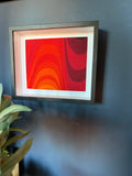 Barbara Brown’s Frequency Barkcloth Framed 30cm x 30cm